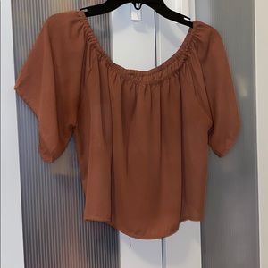 Taupe crop top. Forever 21